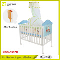 Factroy NEUE Kinder Produkt Faltbare Baby Cot Ein Single High Pole Moskitonetz und dicke Matratze Baby Crib